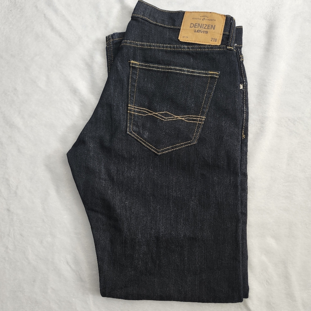 DENIZEN 218 From Levi's Men's Dark Wash Straight‎ Fit Jeans Size 34